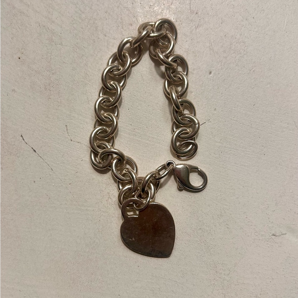 Tiffany & Co. Silver Heart Charm Bracelet